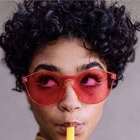 Pink retro sunglasses - Picture 2 of 3